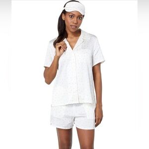 Barefoot dreams washed satin short PJ set